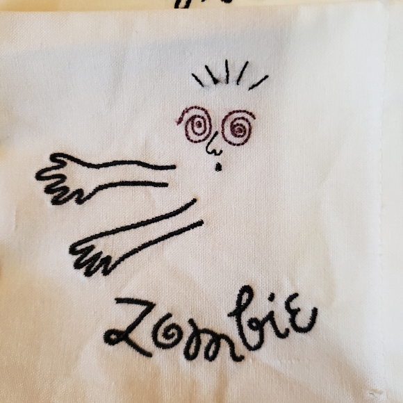 Pottery Barn Embroidered Cocktail Napkins Set - White - Picture 6 of 11